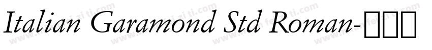 Italian Garamond Std Roman字体转换